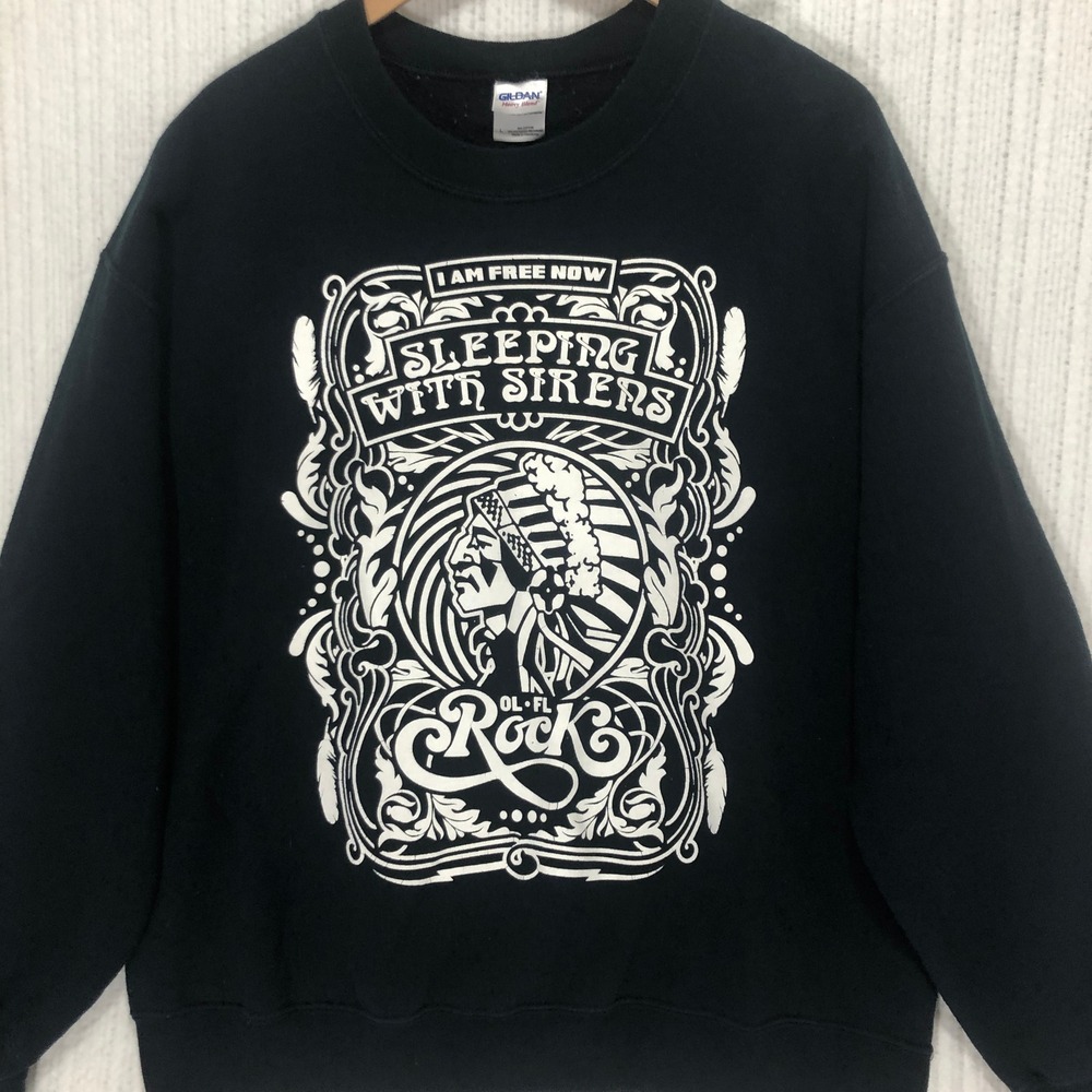 Sleeping With Sirens‎ Band Graphic Print Sweatshirt Rock Olando-Florida Size L